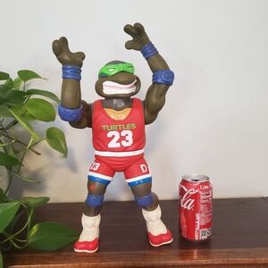 1991 Ninja Turtles Playmates Giant 13" Slam Dunkin' Don Posable Action Figure